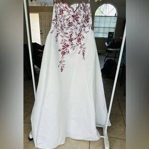 David’s Bridal strapless dress